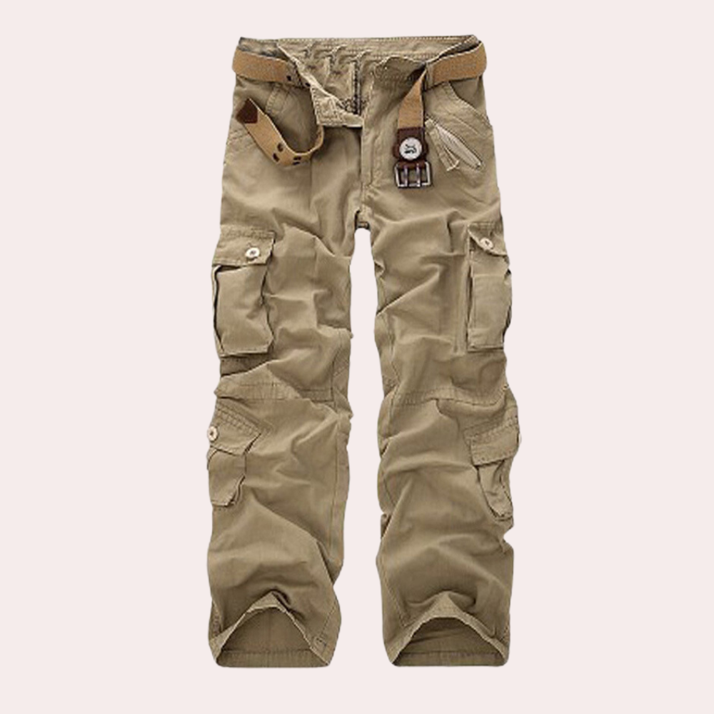 Callan Men's Casual Cargo Trousers with Modern Relaxed Fit & Utility Pockets