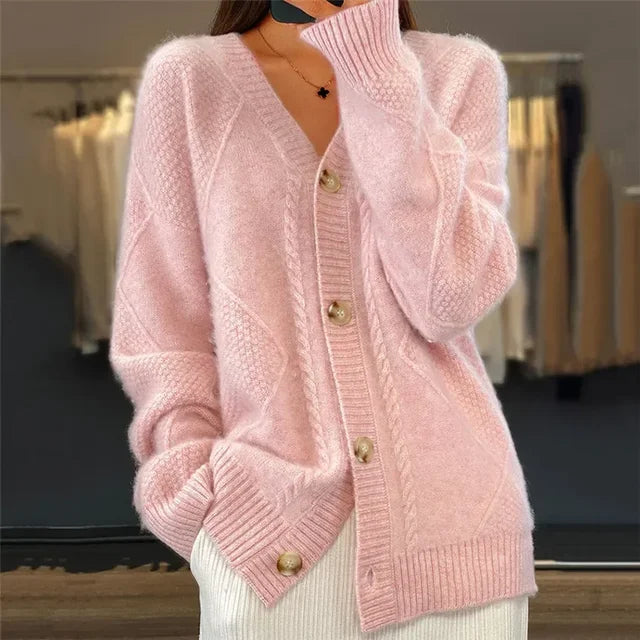 Juliette Women's Cashmere Cardigan – Soft Button-Front Knit with Long Sleeves