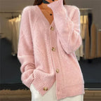 Juliette Women's Cashmere Cardigan – Soft Button-Front Knit with Long Sleeves