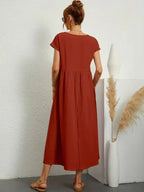 Melody Women’s Maxi Dress – Elegant Cotton Summer Dress with Flowy Comfortable Fit