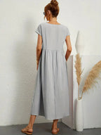 Melody Women’s Maxi Dress – Elegant Cotton Summer Dress with Flowy Comfortable Fit