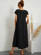 Melody Women’s Maxi Dress – Elegant Cotton Summer Dress with Flowy Comfortable Fit