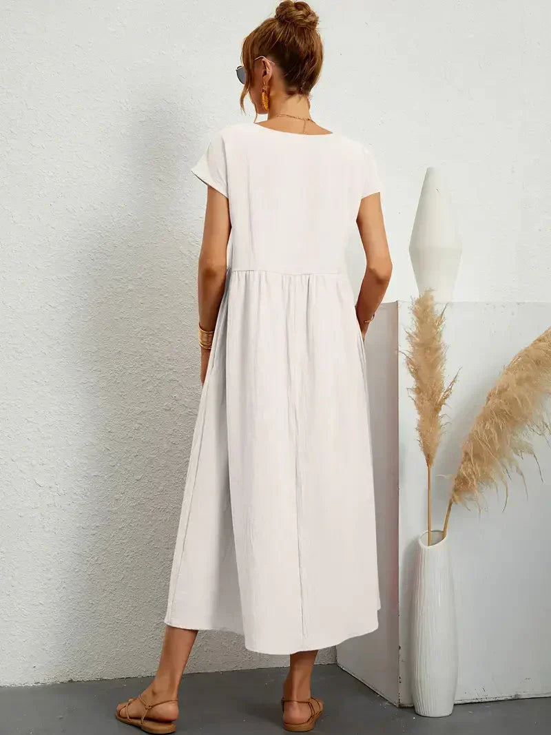 Melody Women’s Maxi Dress – Elegant Cotton Summer Dress with Flowy Comfortable Fit