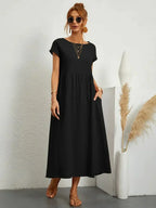 Melody Women’s Maxi Dress – Elegant Cotton Summer Dress with Flowy Comfortable Fit