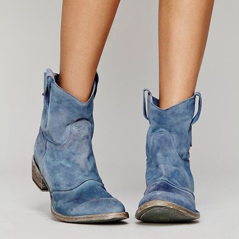 Seren Women's Suede Wedge Boots – Elegant Ankle Boots with Comfortable Lift & Timeless Style