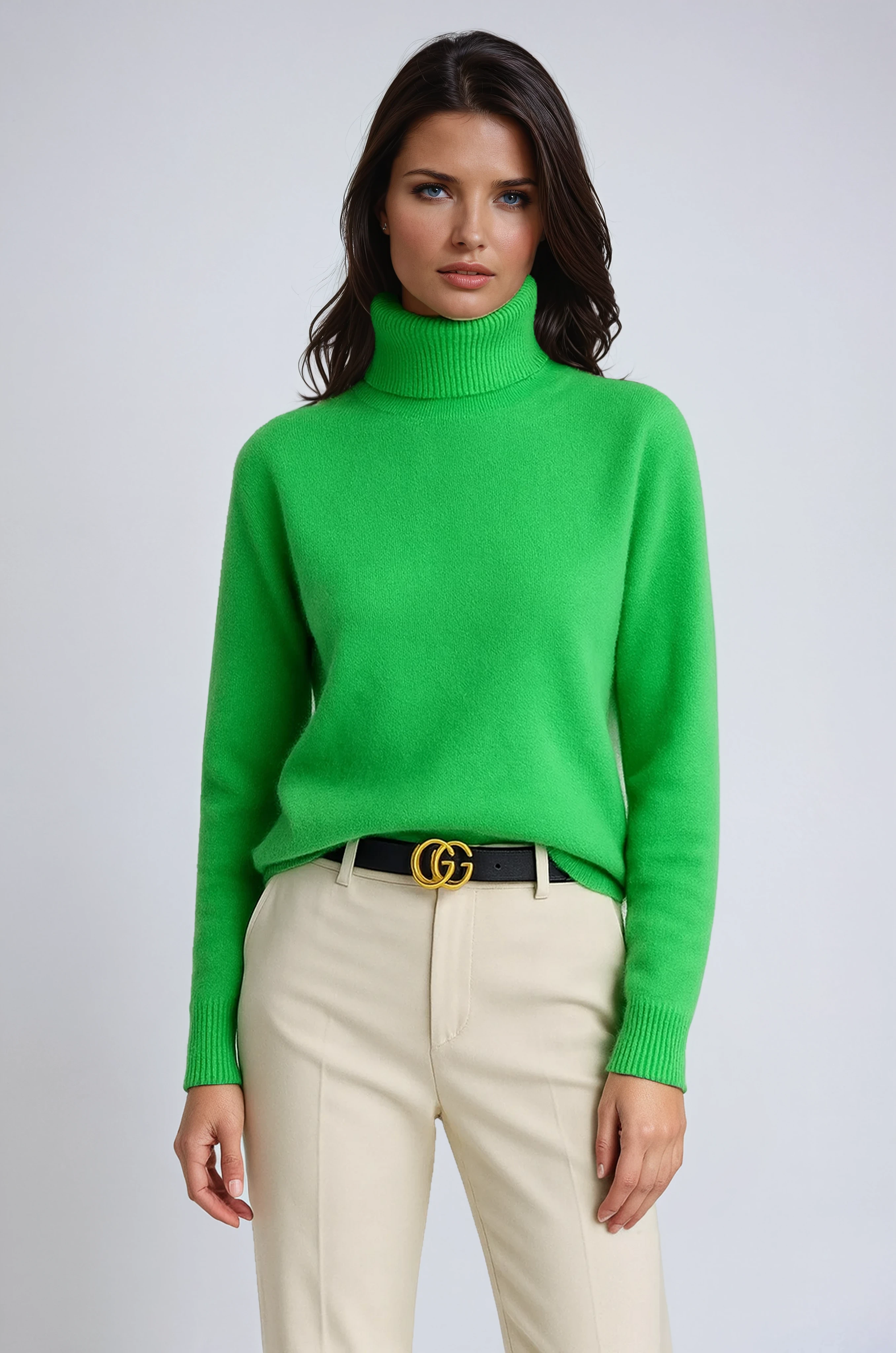Tahlia Women's Turtleneck Sweater – Soft Knit Pullover with Classic High Neck & Timeless Comfort