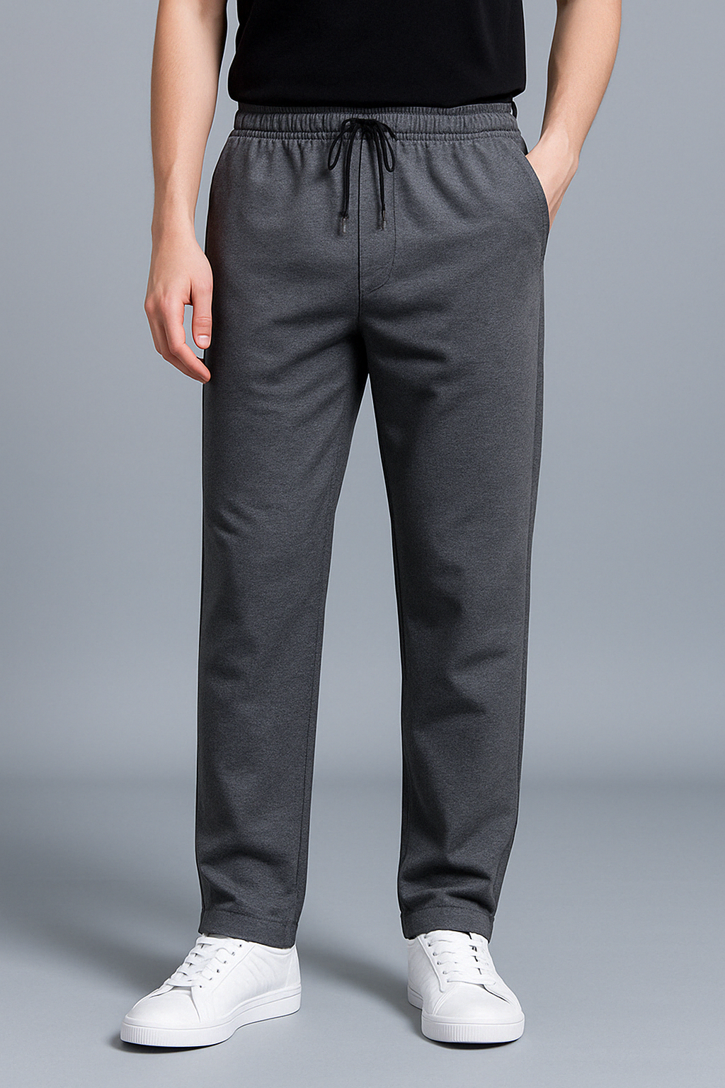 Adam Men's Sweatpants – Premium Cotton with Adjustable Waistband, Contemporary Fit & Breathable Comfort
