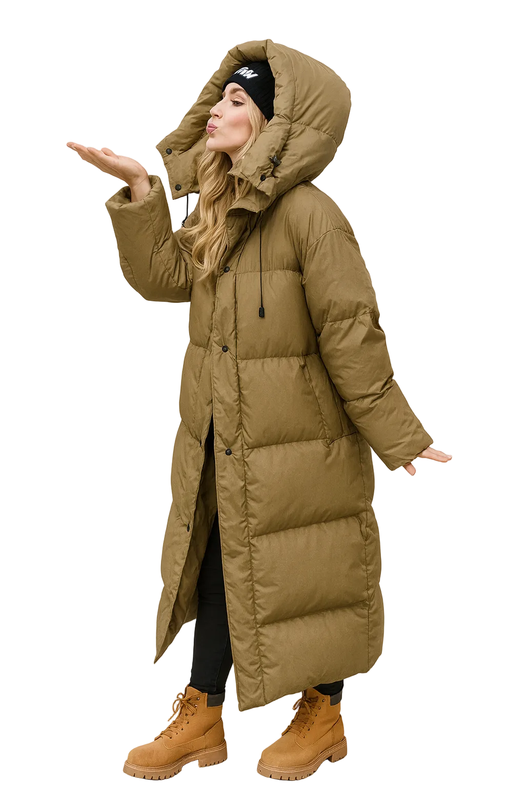 Solene Women's Long Oversized Puffer Coat – Insulated Winter Jacket with Cozy Warmth & Modern Style