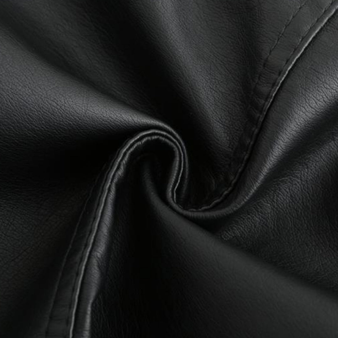 Sienna Women's Genuine Leather Jacket – Stand Collar Moto Jacket with Zip Details & Modern Tailored Fit