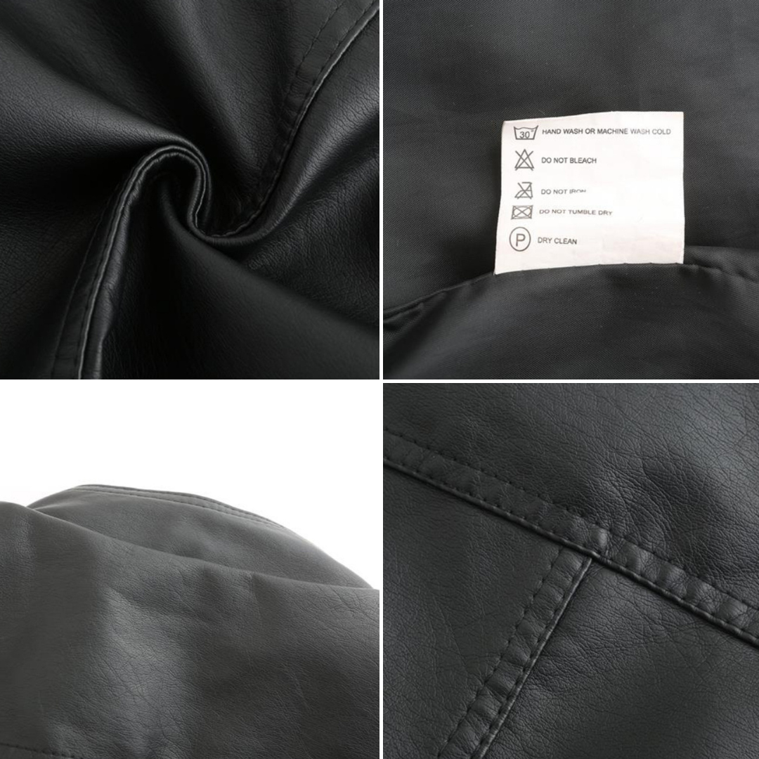 Sienna Women's Genuine Leather Jacket – Stand Collar Moto Jacket with Zip Details & Modern Tailored Fit