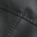 Janiyah Women’s Leather Jacket – Elegant Zip-Up Coat with Chic High Collar