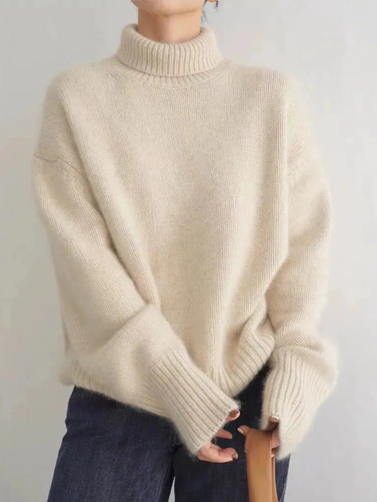 Jacob Women's Sweater – Gentle Wool Turtleneck, Refined Style for a Chic Winter Look