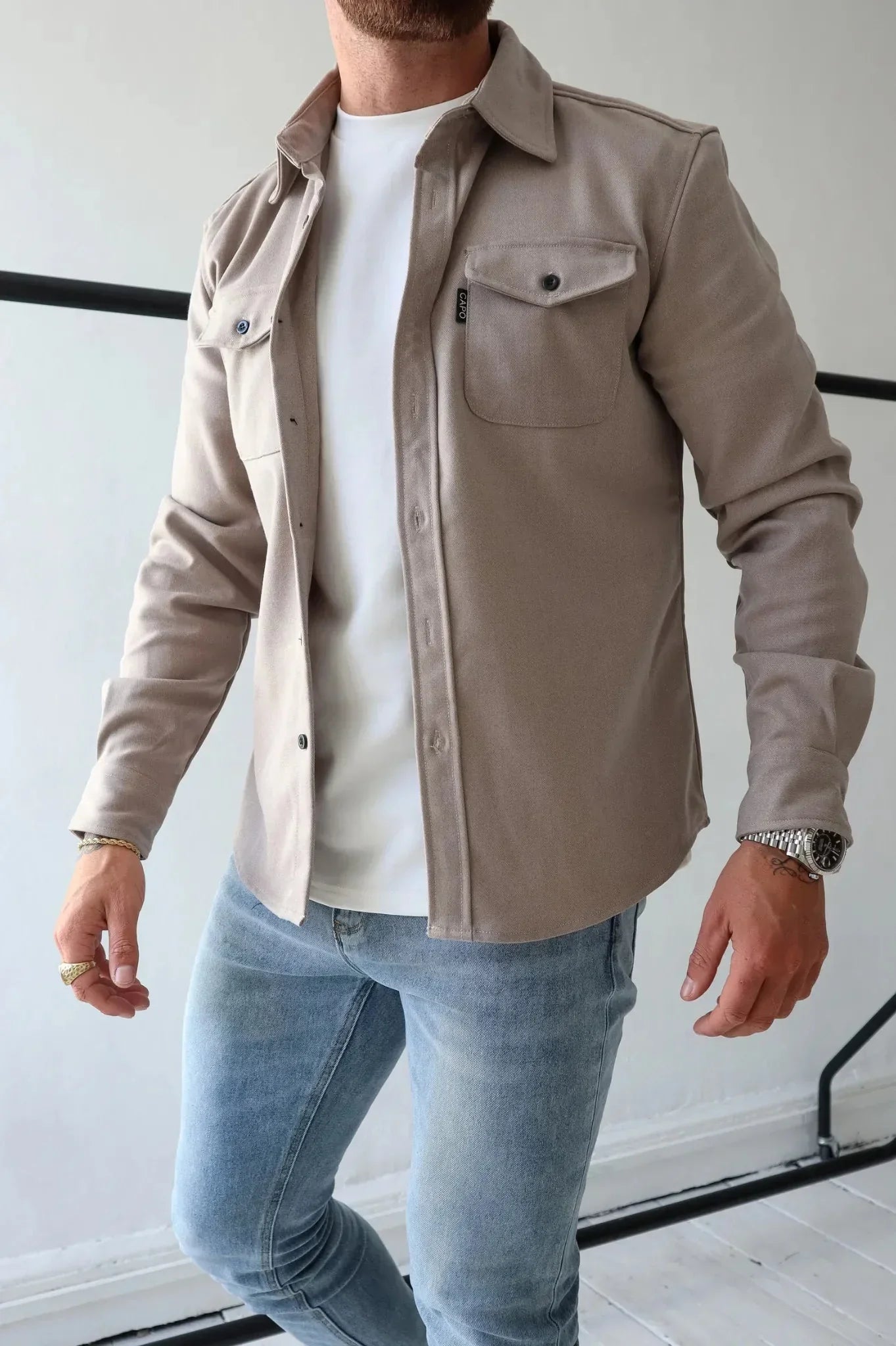 Daniel Men’s Overshirt Jacket – Lightweight Spring Shirt Jacket for Casual Smart Style