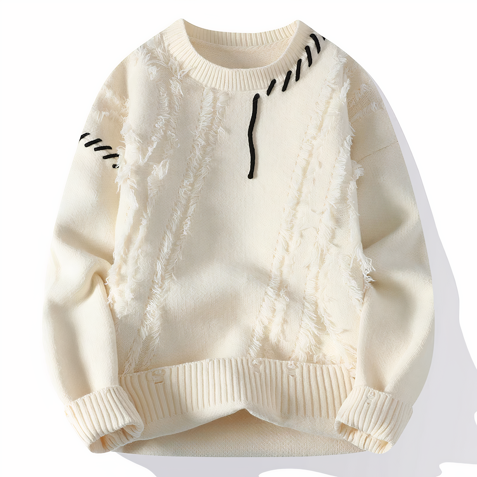 Henrik Men's Patchwork Sweater – Soft Warm Knit Sweater for Autumn & Winter
