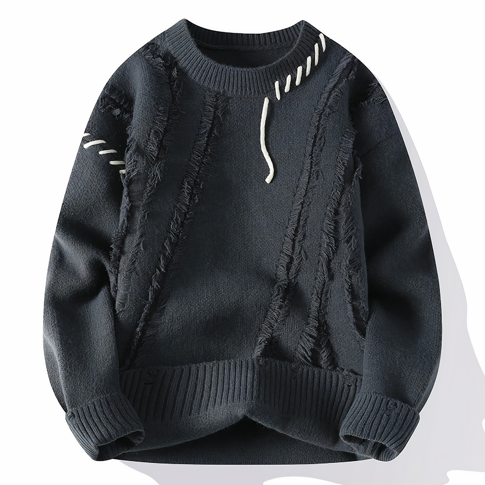 Henrik Men's Patchwork Sweater – Soft Warm Knit Sweater for Autumn & Winter