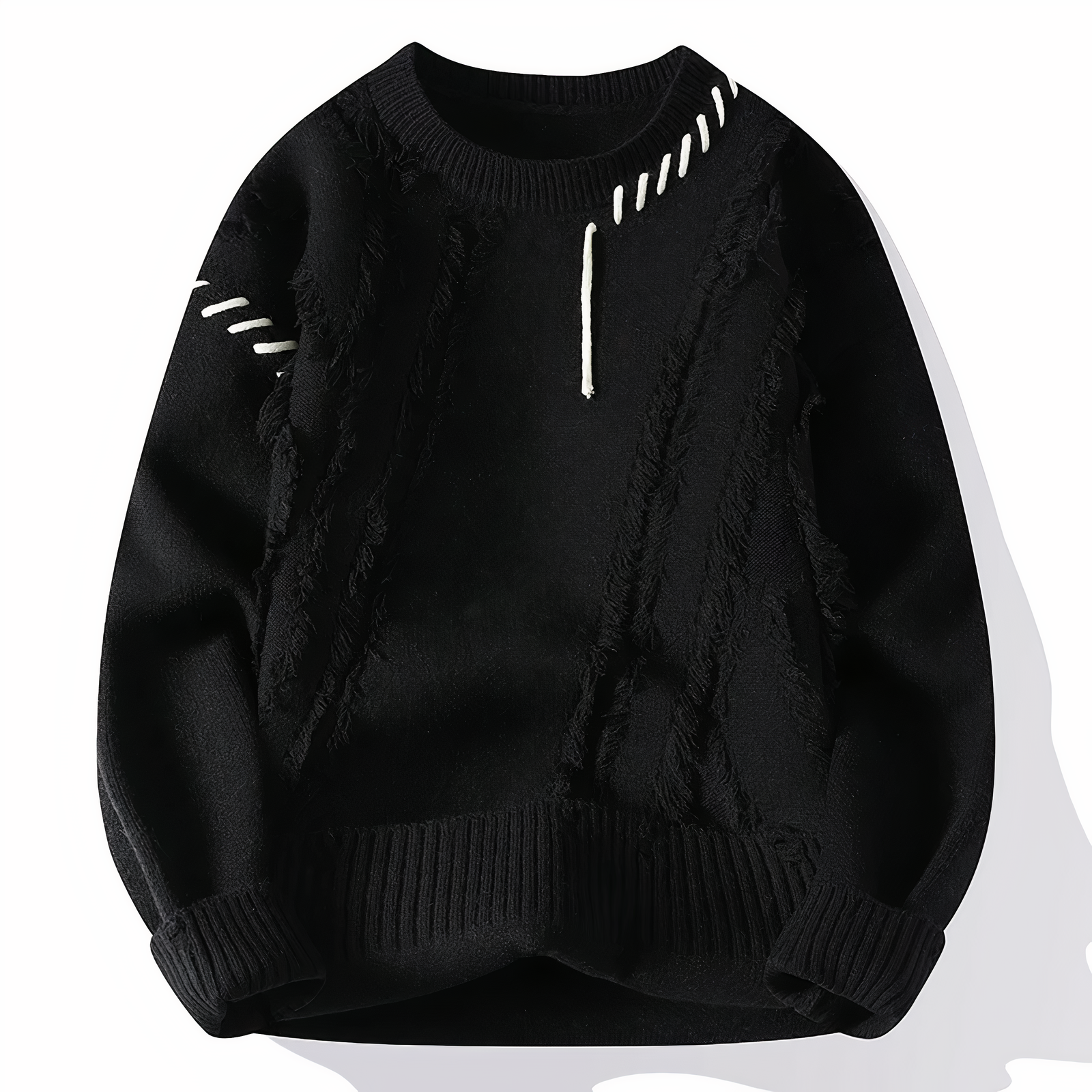Dave Men’s Patchwork Sweater – Warm Casual Knit Jumper for Autumn & Winter Style