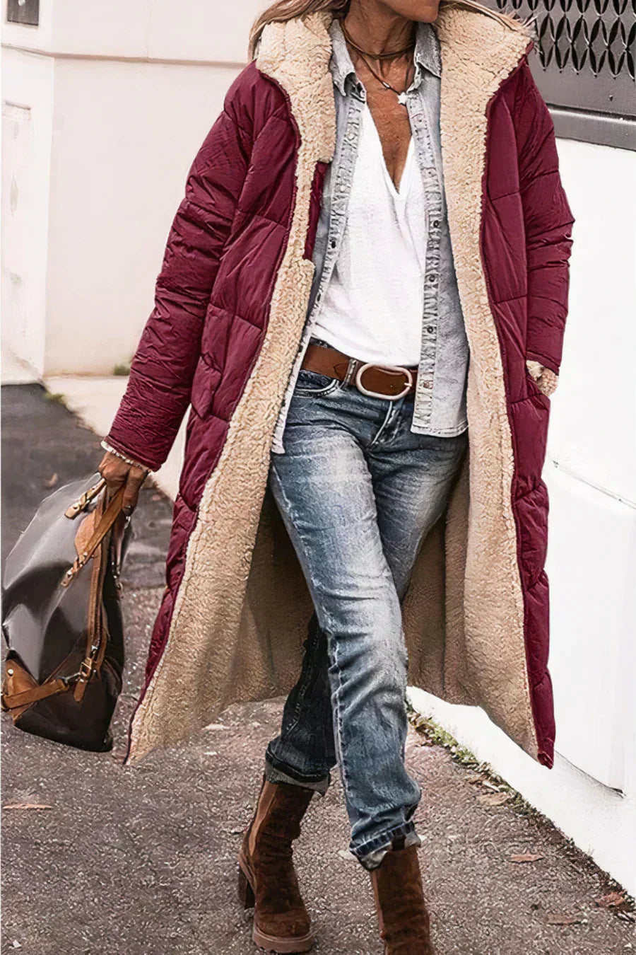 Theodora Women’s Reversible Coat – Warm Elegant Winter Jacket with Modern Fit