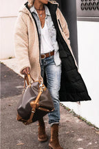 Milena Women's Reversible Coat – Warm Elegant Winter Coat with Two-Way Style