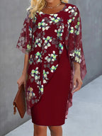 Lysiane Women’s Floral Chiffon Dress – Elegant Flowy Dress with Lightweight Comfort