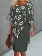 Rosalie Women's Floral Chiffon Dress – Lightweight Elegant Dress with Flowy Feminine Silhouette