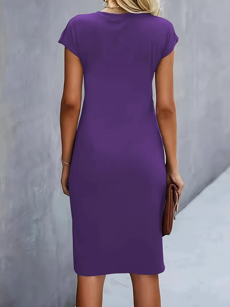 Katrien Women’s Midi Dress – Elegant Tailored Fit with Timeless Chic Design