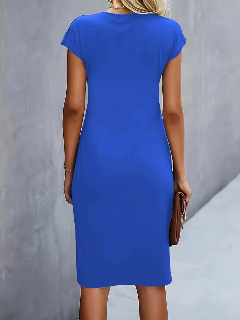 Katrien Women’s Midi Dress – Elegant Tailored Fit with Timeless Chic Design