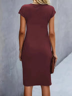 Katrien Women’s Midi Dress – Elegant Tailored Fit with Timeless Chic Design