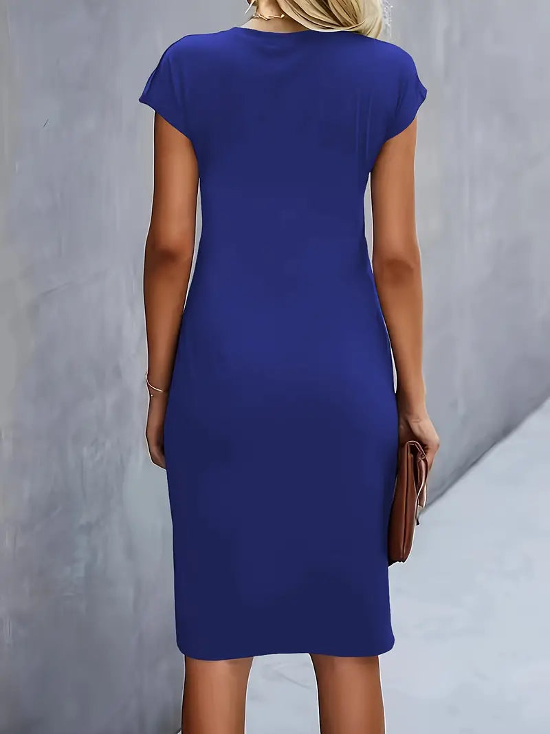 Katrien Women’s Midi Dress – Elegant Tailored Fit with Timeless Chic Design