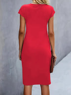 Katrien Women’s Midi Dress – Elegant Tailored Fit with Timeless Chic Design