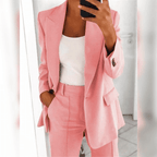 Danica Women's 2-Piece Suit Set – Elegant Tailored Blazer and Trousers Set