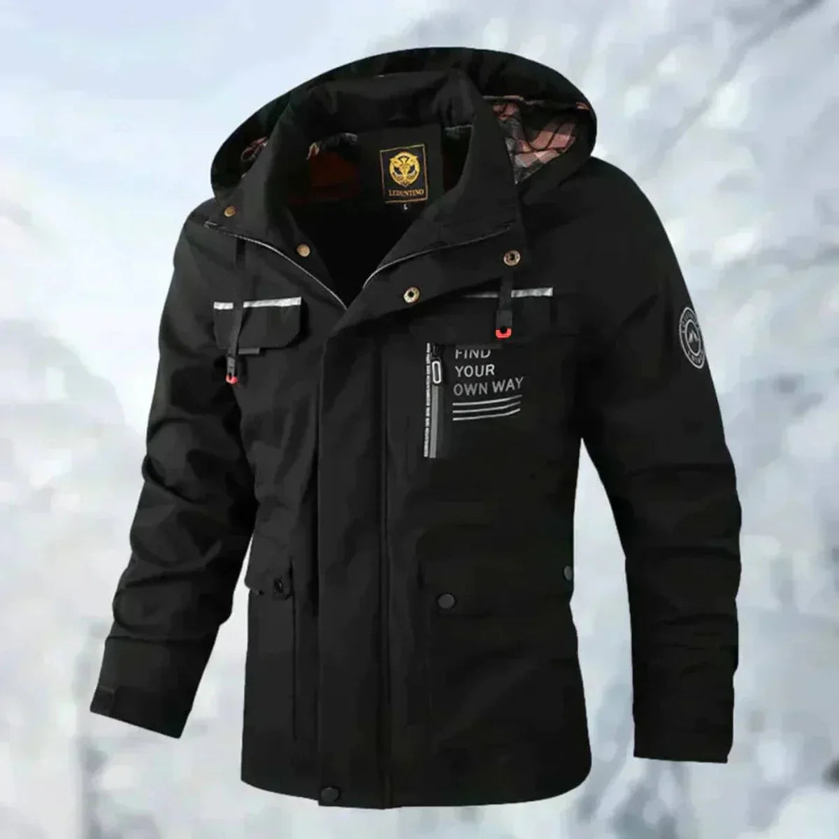 Alaric Men's Waterproof Windproof Jacket – Hooded Outdoor Coat with Comfortable Relaxed Fit