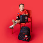 Elara Kids 12L Spiderweb School Backpack with Padded Straps and Dual Bottle Pockets