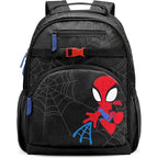 Elara Kids 12L Spiderweb School Backpack with Padded Straps and Dual Bottle Pockets