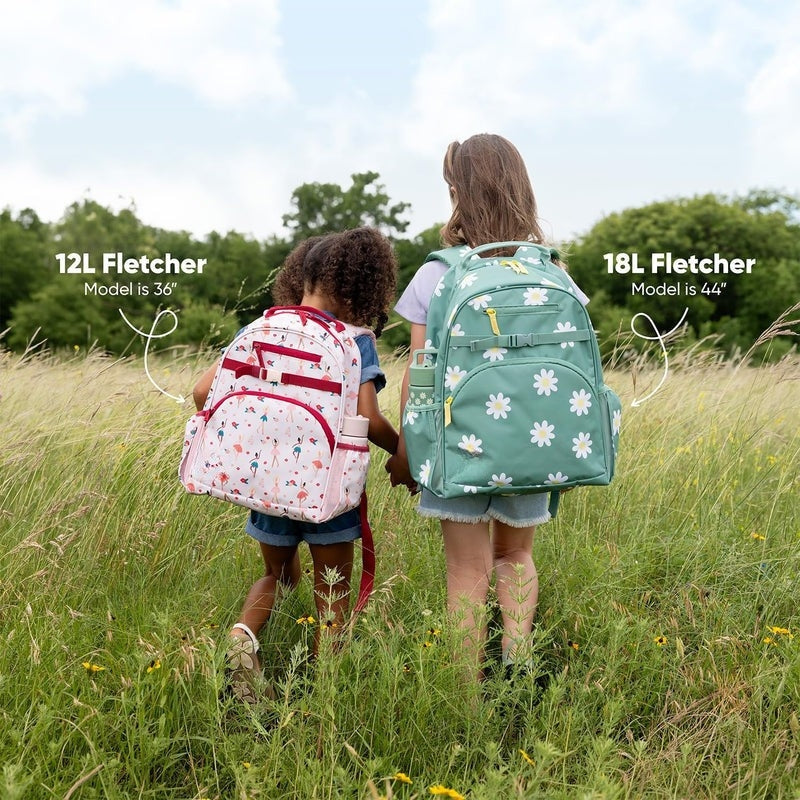 Elara Kids 12L Spiderweb School Backpack with Padded Straps and Dual Bottle Pockets