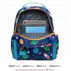Elara Kids 12L Spiderweb School Backpack with Padded Straps and Dual Bottle Pockets
