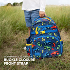 Elara Kids 12L Spiderweb School Backpack with Padded Straps and Dual Bottle Pockets