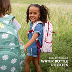 Elara Kids 12L Spiderweb School Backpack with Padded Straps and Dual Bottle Pockets