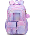 Klara Girls 21.8L Pastel School Backpack with 15-Inch Laptop Sleeve and Pom-Pom Charm