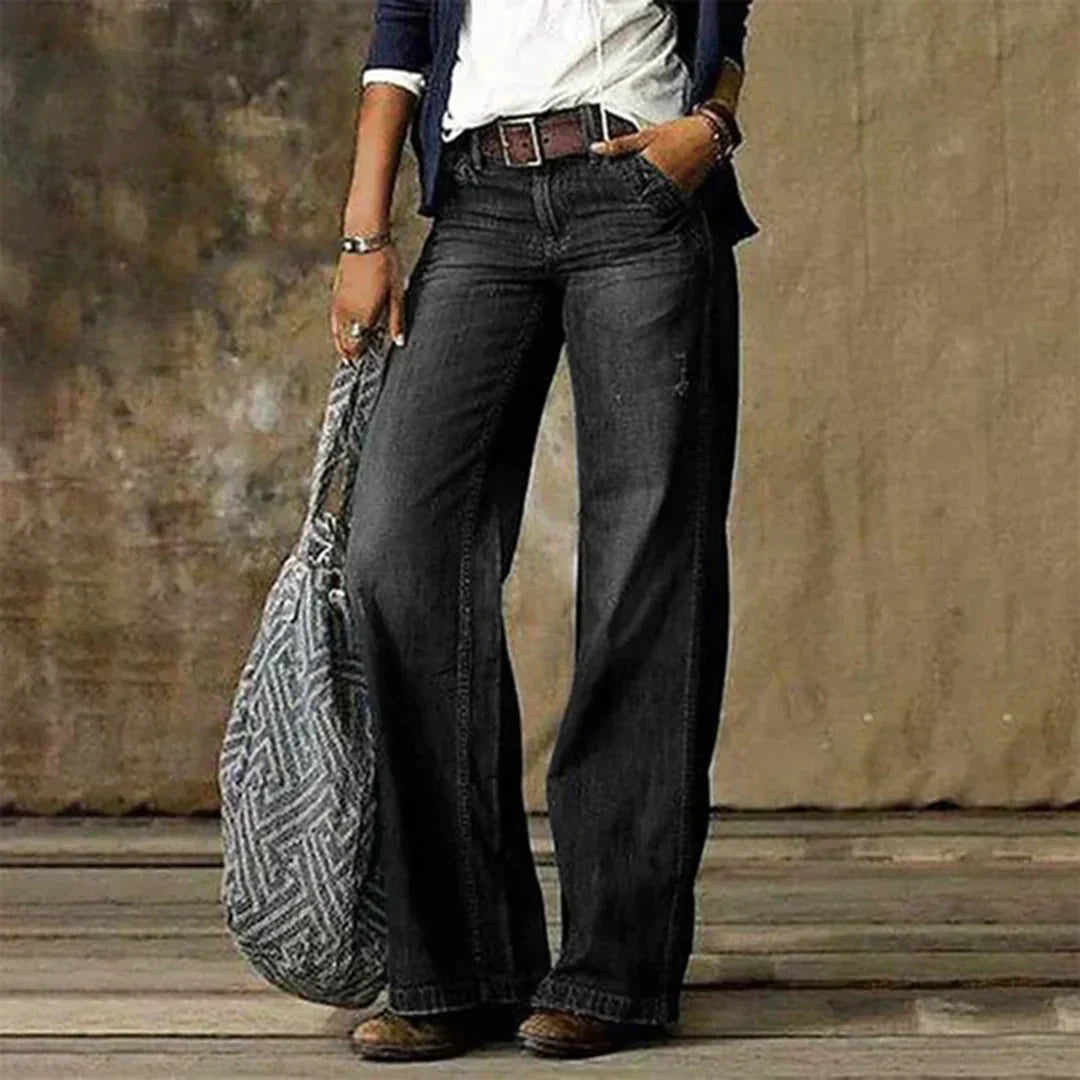 Brinley Women's Low-Rise Stretch Jeans – Vintage Denim Pants with Comfortable Slim Fit