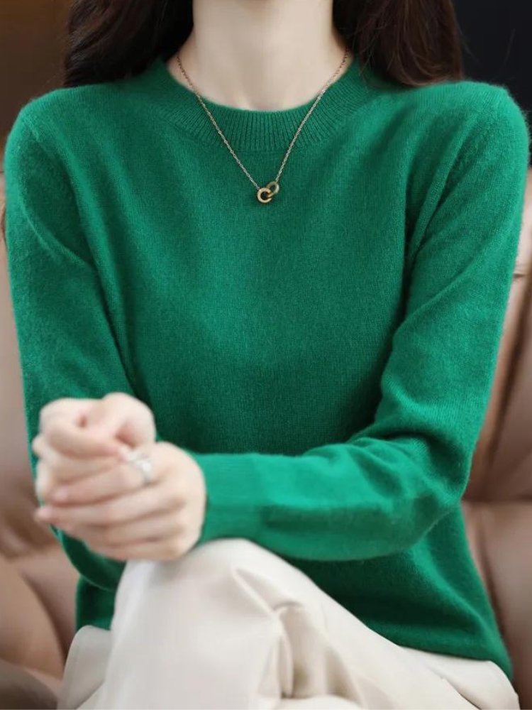 Isadora Women's Knit Sweater – Elegant Soft Pullover with Timeless Modern Style
