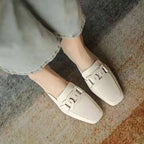 Tessa Women's Mary Jane Loafers – Leather Shoes with a Chunky Heel for All-Day Comfort