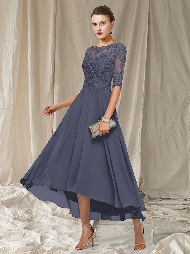 Adriana Women's Elegant Lace Evening Gown – Flattering Maxi Dress for Special Occasions
