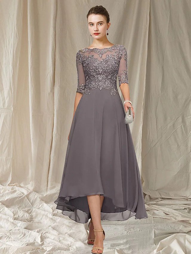 Adriana Women's Elegant Lace Evening Gown – Flattering Maxi Dress for Special Occasions