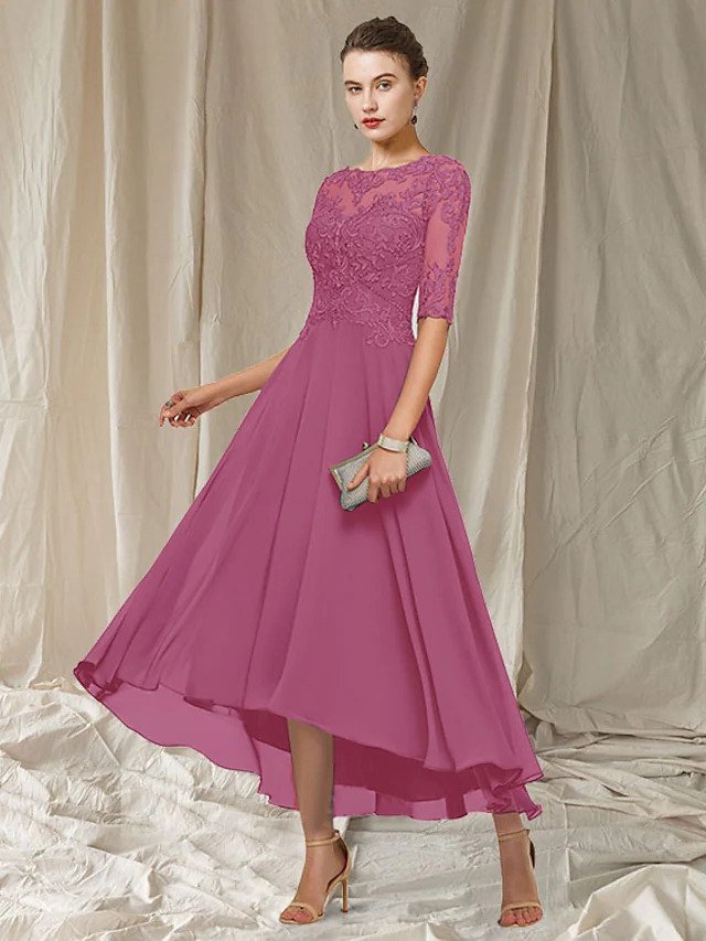 Adriana Women's Elegant Lace Evening Gown – Flattering Maxi Dress for Special Occasions