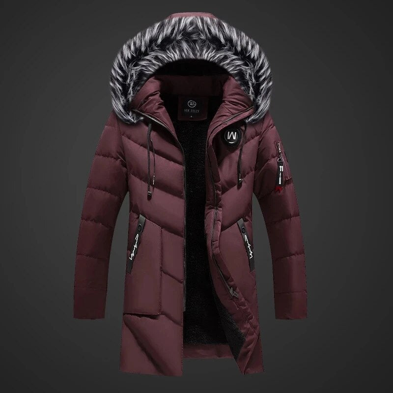 Nolan Men's Winter Parka – Insulated Water-Resistant Coat with Adjustable Hood
