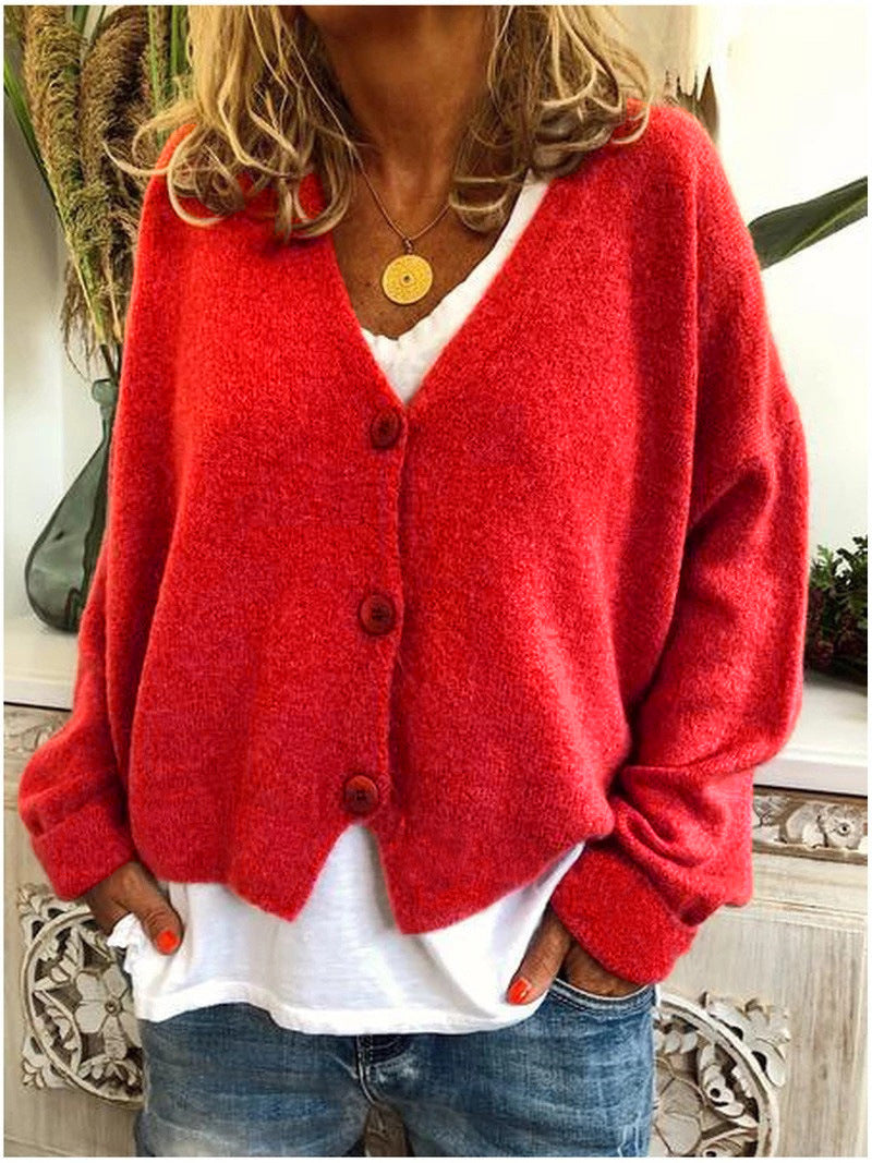 Rowyn Women’s Knit Cardigan – Soft V-Neck Cardigan for Elegant Casual Comfort