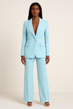 Olivia Women's Ensemble – Sophisticated Satin Pantsuit with a Cozy Fit & Modern Style