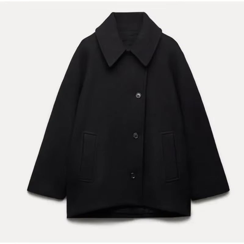 Isabella Women's Coat – Refined, Cozy Oversized Wool Coat for Winter