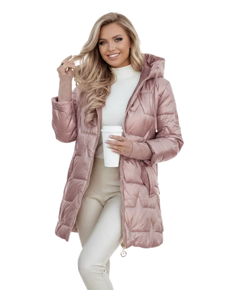 Bellamy Women's Hooded Winter Coat – Elegant Button-Up Jacket with Cozy Warmth & Everyday Comfort
