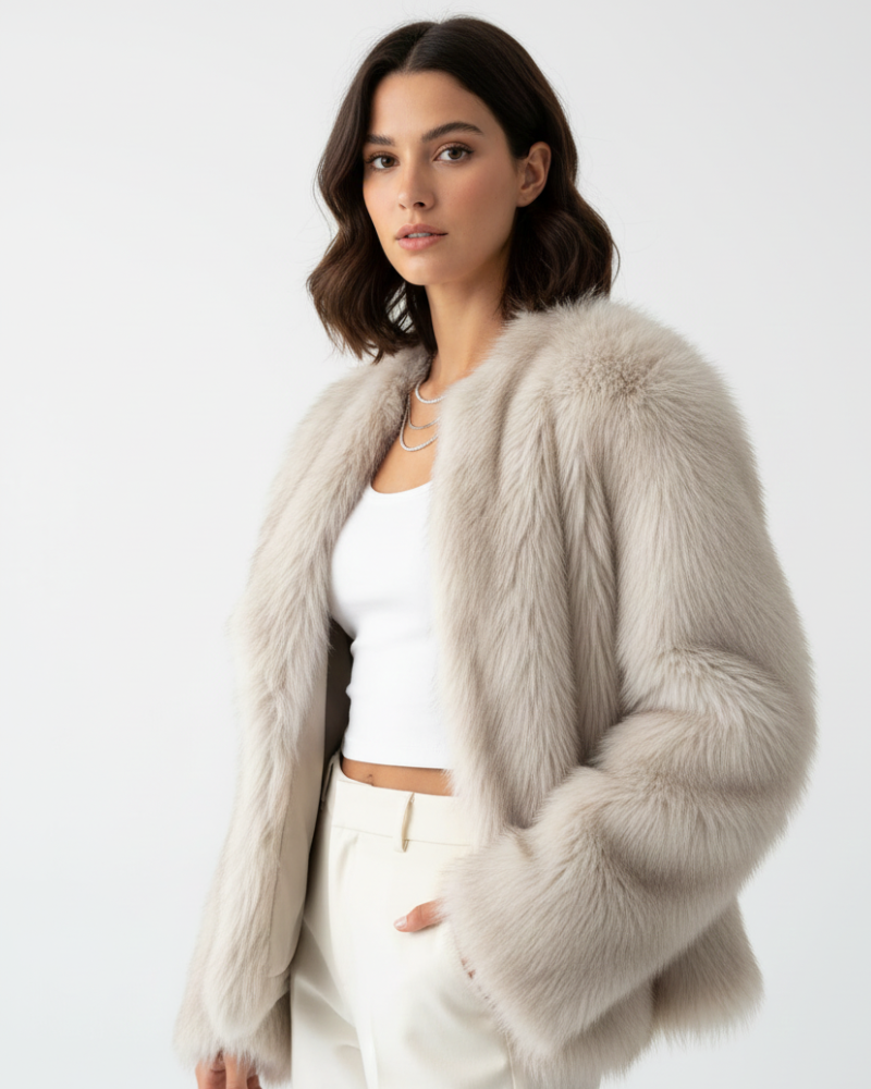 Melissa Faux-Fur Coat for Women – Gentle & Insulating Winter Jacket with Relaxed, Sophisticated Fit